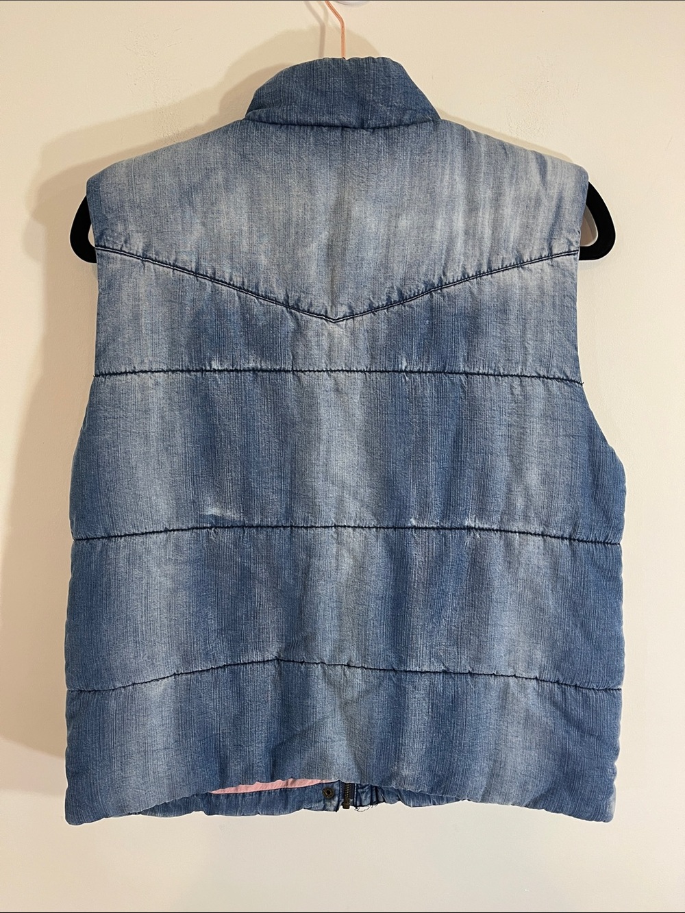 Cloth & Stone Chambray Puffer Vest medium - Picture 6 of 10
